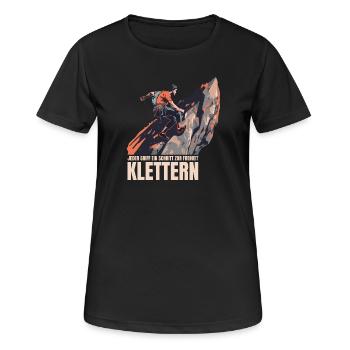 Jeder Griff ein Schritt zur Freiheit - Frauen T-Shirt atmungsaktiv - Schwarz - Vorne - AI Model Female 172 light (172cm)