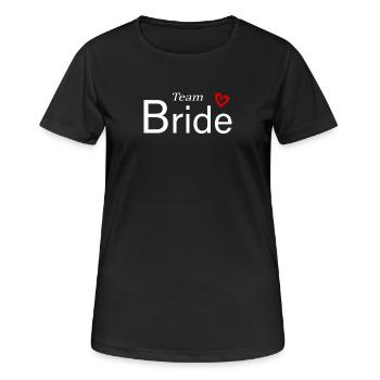 Team Braut Hochzeitsfeier - Frauen T-Shirt atmungsaktiv - Schwarz - Vorne - AI Model Female 172 light (172cm)