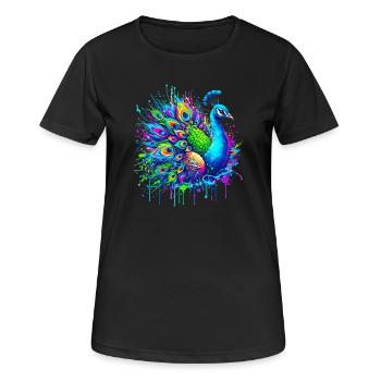 Paon - T-shirt respirant Femme - noir - Devant - AI Model Female 172 light (172cm)