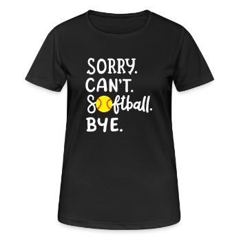 Softball Softball-Spieler - Frauen T-Shirt atmungsaktiv - Schwarz - Vorne - AI Model Female 172 light (172cm)