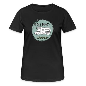VollblutCamper-Wohnmobil - Frauen T-Shirt atmungsaktiv - Schwarz - Vorne - AI Model Female 172 light (172cm)
