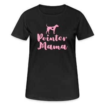 Allemand Pointer Maman Pointer Mama - T-shirt respirant Femme - noir - Devant - AI Model Female 172 light (172cm)