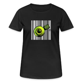 SPOT - PLEITE - Frauen T-Shirt atmungsaktiv - Schwarz - Vorne - AI Model Female 172 light (172cm)