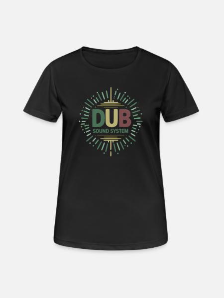 dub sound system design - T-shirt respirant Femme - noir