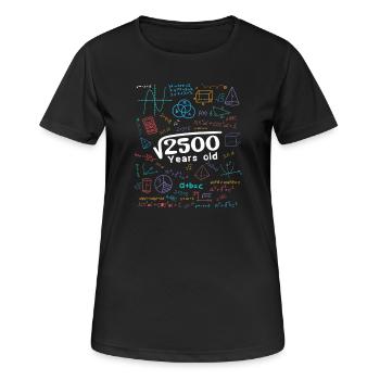 2500 ans de gribouillages mathématiques - T-shirt respirant Femme - noir - Devant - AI Model Female 172 light (172cm)