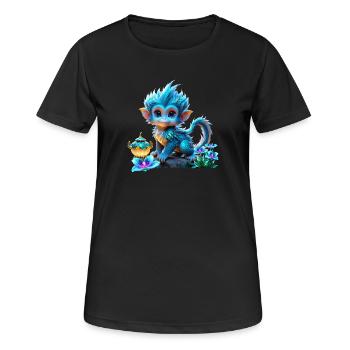 La jolie combinaison fantaisie - T-shirt respirant Femme - noir - Devant - AI Model Female 172 light (172cm)