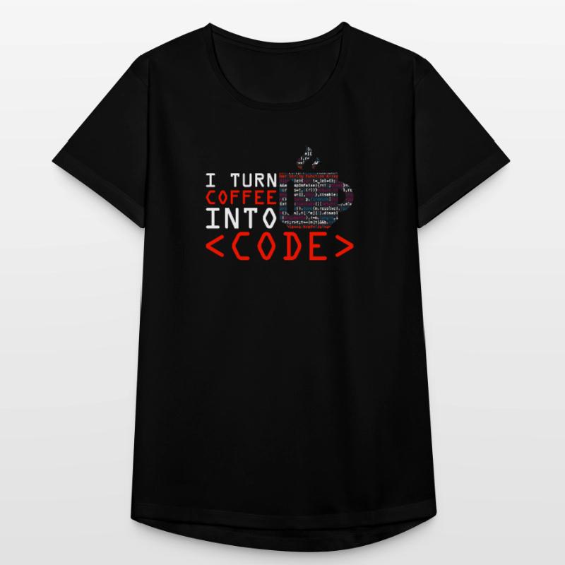Aus Kaffee Code generieren Programmierer Frauen T-Shirt atmungsaktiv