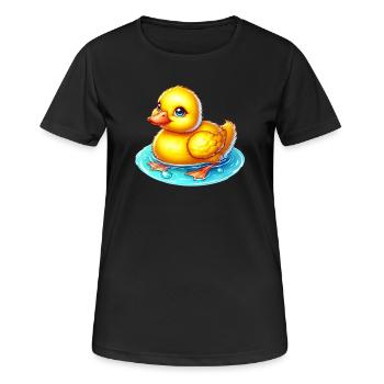 Caneton Canard Canard - T-shirt respirant Femme - noir - Devant - AI Model Female 172 light (172cm)