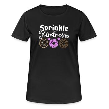 Donut gegen Mobbing - Frauen T-Shirt atmungsaktiv - Schwarz - Vorne - AI Model Female 172 light (172cm)
