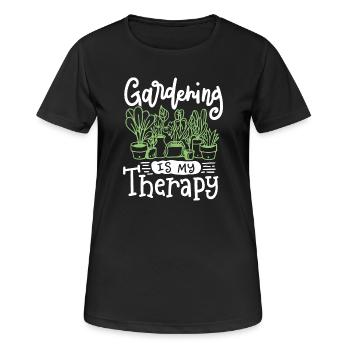Gartenarbeit Gärtner - Frauen T-Shirt atmungsaktiv - Schwarz - Vorne - AI Model Female 172 light (172cm)