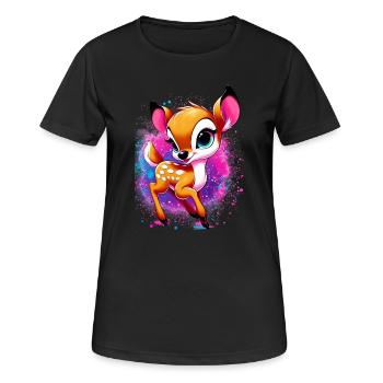 Fawn - Women's Breathable T-Shirt - black - Front - AI Model Female 172 light (172cm)