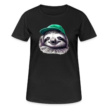 Paresse - T-shirt respirant Femme - noir - Devant - AI Model Female 172 light (172cm)