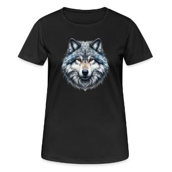 Wolf - Women's Breathable T-Shirt - black - Front - AI Model Female 172 light (172cm)