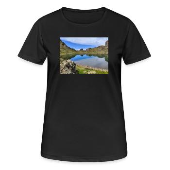 Lac Robert - T-shirt respirant Femme - noir - Devant - AI Model Female 172 light (172cm)