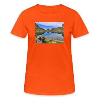 Robert Lake - Women's Breathable T-Shirt - neon orange - Front - AI Model Female 172 dark (172cm)