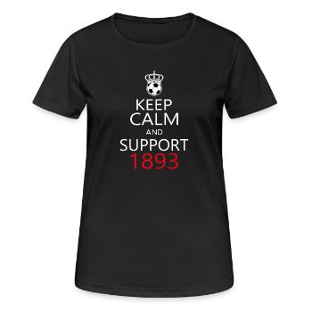 Support 1893 - Frauen T-Shirt atmungsaktiv - Schwarz - Vorne - AI Model Female 172 light (172cm)