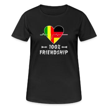 Mali and Germany 100% friendship - Women's Breathable T-Shirt - black - Front - AI Model Female 172 light (172cm)
