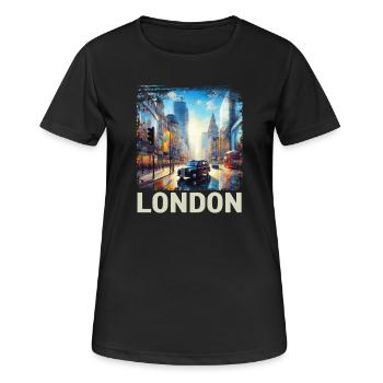 London - Women's Breathable T-Shirt - black - Front - AI Model Female 172 light (172cm)