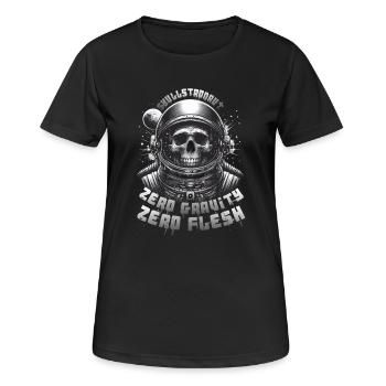 Astronaute Crâne : Skullstronaut, Apesanteur - T-shirt respirant Femme - noir - Devant - AI Model Female 172 light (172cm)