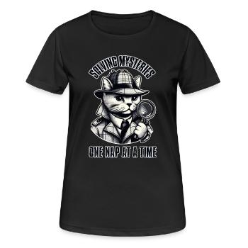 Résoudre des mystères, une sieste à la fois ! - T-shirt respirant Femme - noir - Devant - AI Model Female 172 light (172cm)