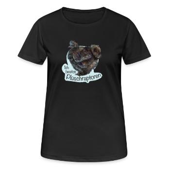 The Plush Raptors - Women's Breathable T-Shirt - black - Front - AI Model Female 172 light (172cm)