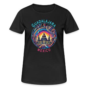 Guadalajara Mexiko Jalisco Design - Frauen T-Shirt atmungsaktiv - Schwarz - Vorne - AI Model Female 172 light (172cm)