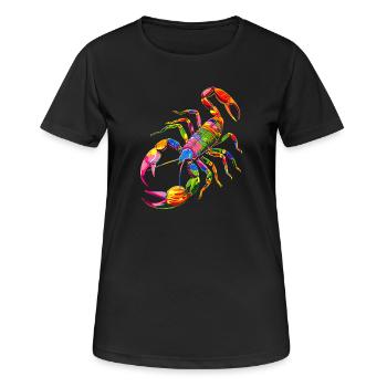 Scorpion Arachnides Scorpion Drôles de scorpions - T-shirt respirant Femme - noir - Devant - AI Model Female 172 light (172cm)