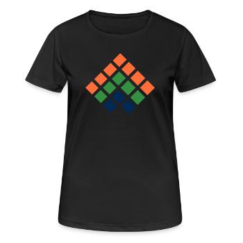 flèche mosaïque vers le haut - T-shirt respirant Femme - noir - Devant - AI Model Female 172 light (172cm)