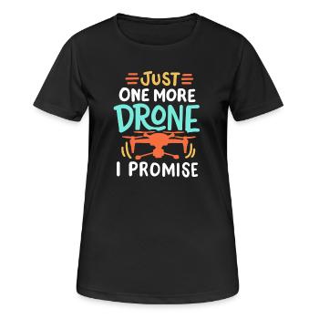 Drohnenpilot Drohnenrennfahrer - Frauen T-Shirt atmungsaktiv - Schwarz - Vorne - AI Model Female 172 light (172cm)