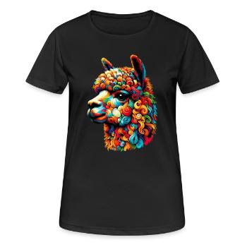 Alpaga - T-shirt respirant Femme - noir - Devant - AI Model Female 172 light (172cm)