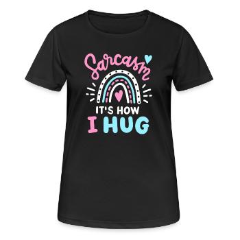 Sarkasmus Sarkastisch - Frauen T-Shirt atmungsaktiv - Schwarz - Vorne - AI Model Female 172 light (172cm)