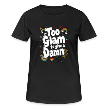 TROP GLAMOUR POUR S’EN SOUCIER - T-shirt respirant Femme - noir - Devant - AI Model Female 172 light (172cm)