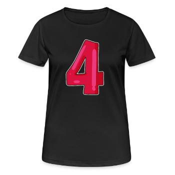 Numéro Numéro Quatre 4 - T-shirt respirant Femme - noir - Devant - AI Model Female 172 light (172cm)