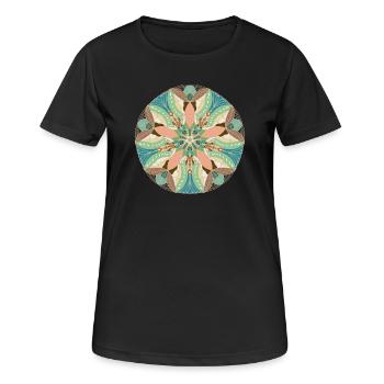 Fisch und Mond - Frauen T-Shirt atmungsaktiv - Schwarz - Vorne - AI Model Female 172 light (172cm)