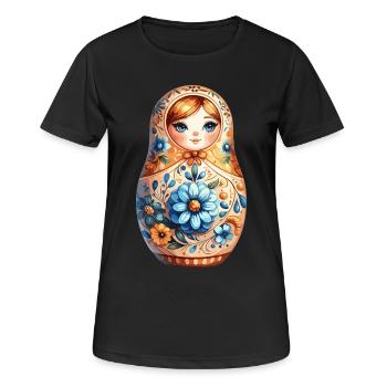 Matriochka Noble Don - T-shirt respirant Femme - noir - Devant - AI Model Female 172 light (172cm)