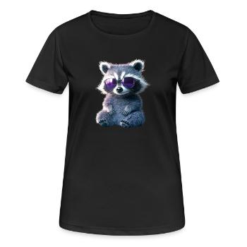 raton laveur raton laveur J’adore petit raton laveur mignon - T-shirt respirant Femme - noir - Devant - AI Model Female 172 light (172cm)