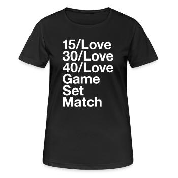 TENNIS Lover - Frauen T-Shirt atmungsaktiv - Schwarz - Vorne - AI Model Female 172 light (172cm)