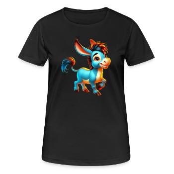 Donkey Mule - Women's Breathable T-Shirt - black - Front - AI Model Female 172 light (172cm)