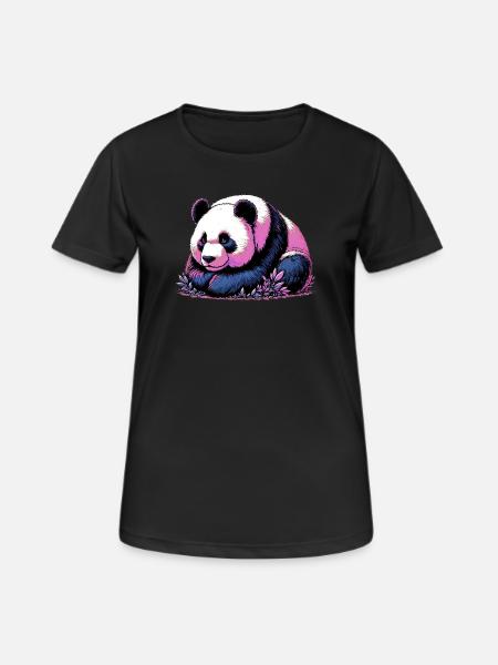 Panda - Women's Breathable T-Shirt - black