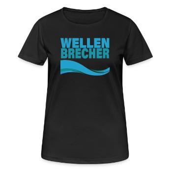 BRISE-LAMES - T-shirt respirant Femme - noir - Devant - AI Model Female 172 light (172cm)