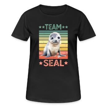 Seal seal - Women's Breathable T-Shirt - black - Front - AI Model Female 172 light (172cm)