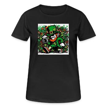 Leprechaun Irland - Frauen T-Shirt atmungsaktiv - Schwarz - Vorne - AI Model Female 172 light (172cm)