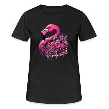 Flamant - T-shirt respirant Femme - noir - Devant - AI Model Female 172 light (172cm)