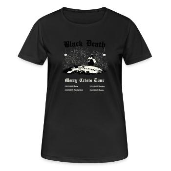 Peste noire - Tournée Merry Crisis - T-shirt respirant Femme - noir - Devant - AI Model Female 172 light (172cm)