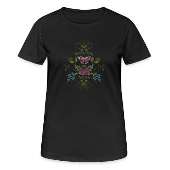 Sorcière des herbes Sorcière - T-shirt respirant Femme - noir - Devant - AI Model Female 172 light (172cm)