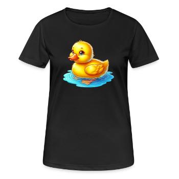 Caneton Canard Canard Canard - T-shirt respirant Femme - noir - Devant - AI Model Female 172 light (172cm)
