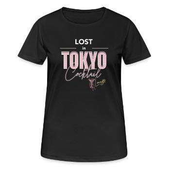 LOST au Tokyo Cocktail Lounge - T-shirt respirant Femme - noir - Devant - AI Model Female 172 light (172cm)