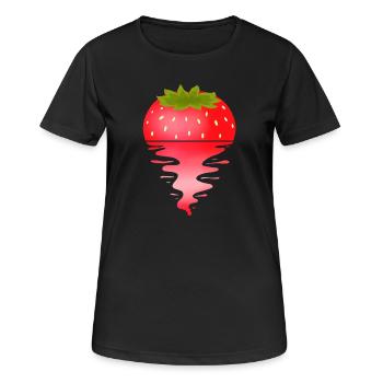 Sunset Fraise - T-shirt respirant Femme - noir - Devant - AI Model Female 172 light (172cm)