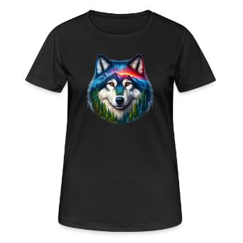 Wolf - Women's Breathable T-Shirt - black - Front - AI Model Female 172 light (172cm)