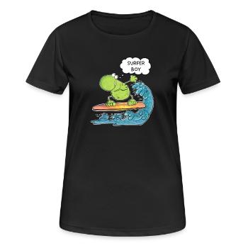grenouille surfeur surfeur surfeur surfeur fille - T-shirt respirant Femme - noir - Devant - AI Model Female 172 light (172cm)